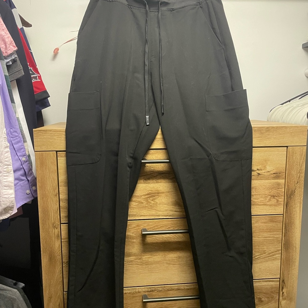 Mandala Black Scrub Pants